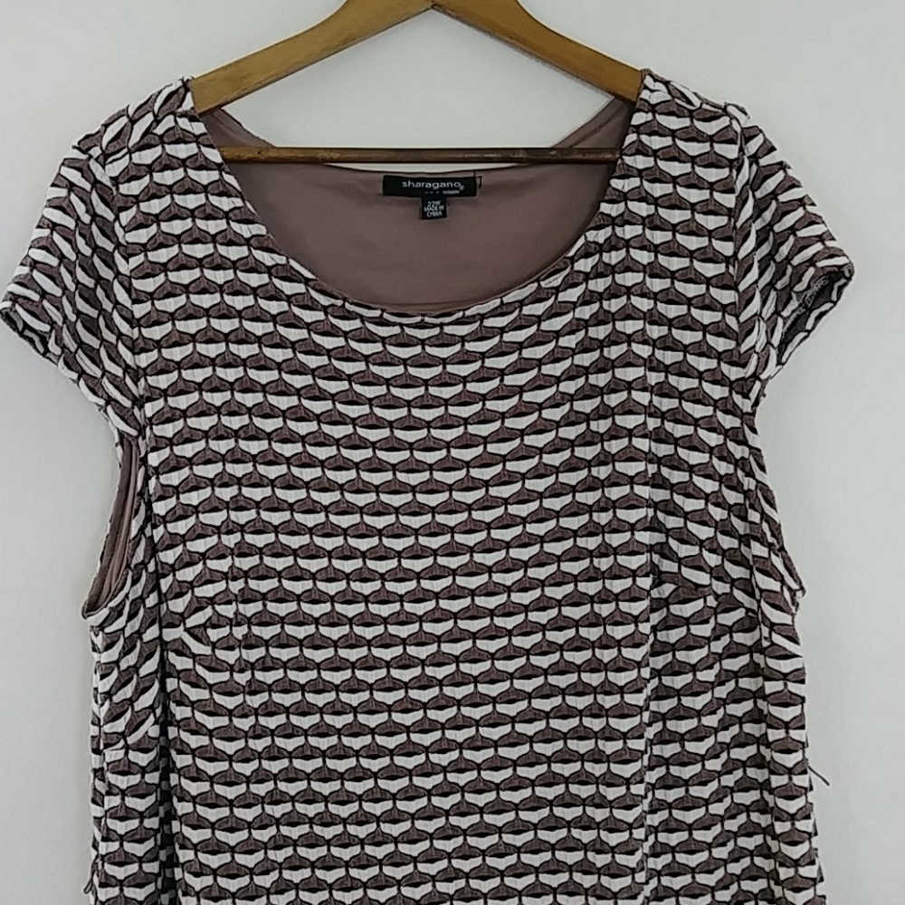 Sharagano Cap Sleeve Knit Dress